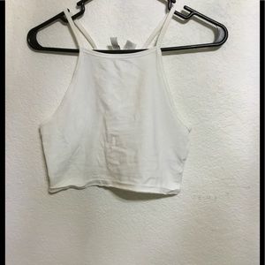 Cropped white cami